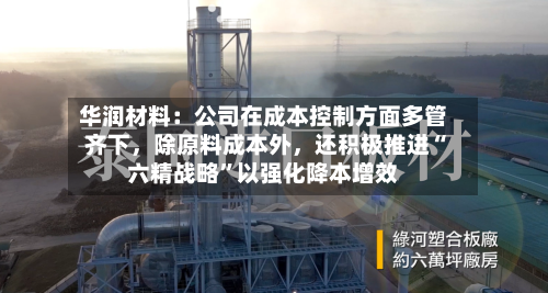 华润材料：公司在成本控制方面多管齐下，除原料成本外，还积极推进“六精战略	”以强化降本增效-第3张图片